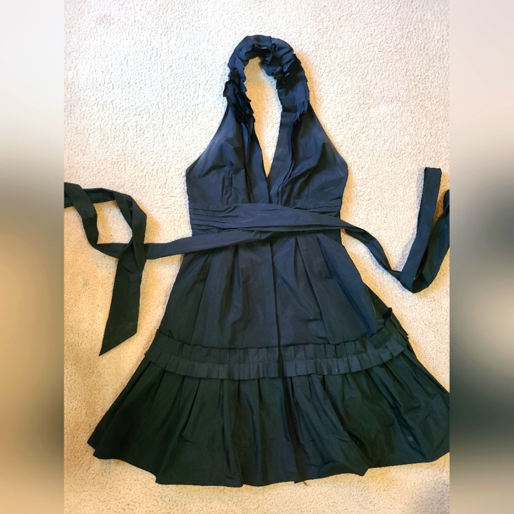 BCBG Maxazria black halter dress size 4